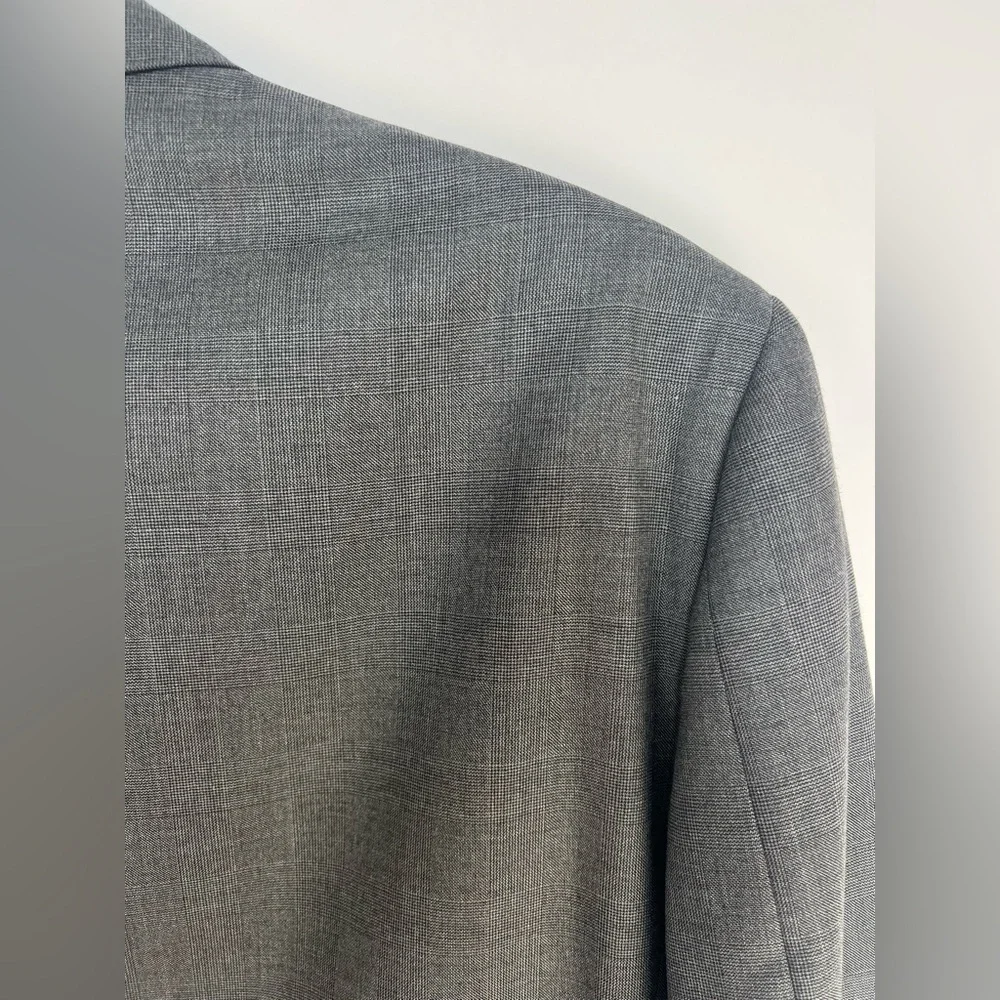 J.Crew Ludlow‎ Blazer – Size 44R Super 150s Wool – Loro Piana Gray Micro Check
